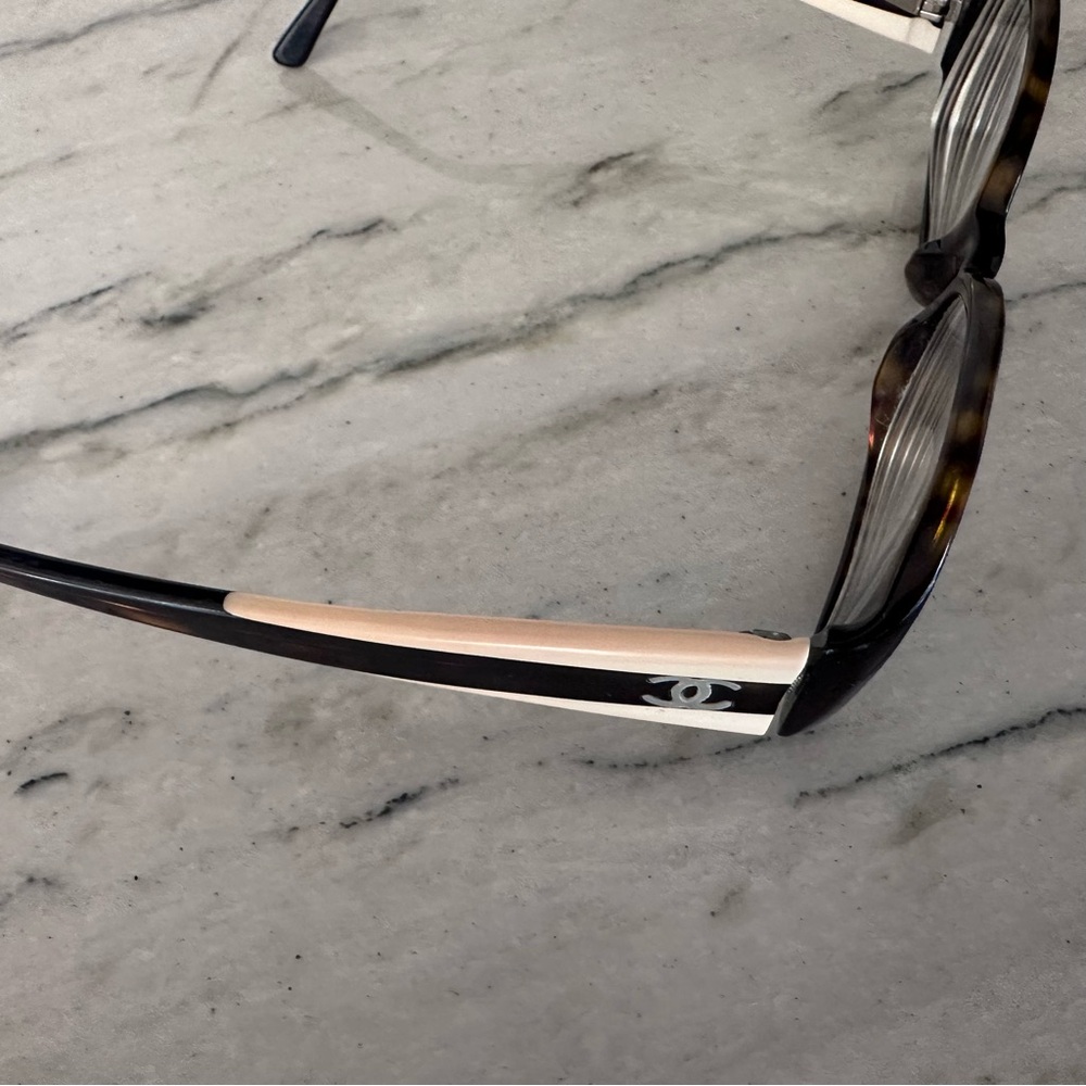 Chanel Brown Rectangular Glasses With Iconic Logo - image 5